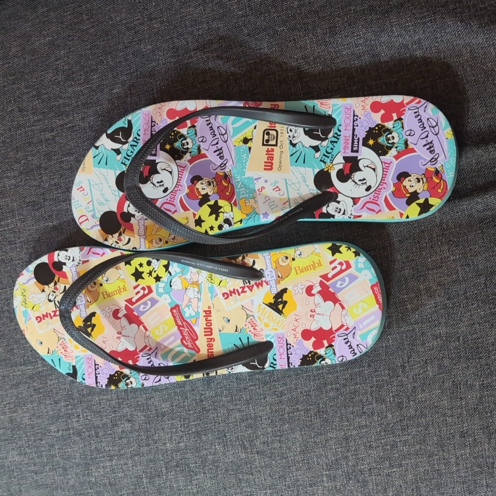 Vintage Disney World Flip Flops